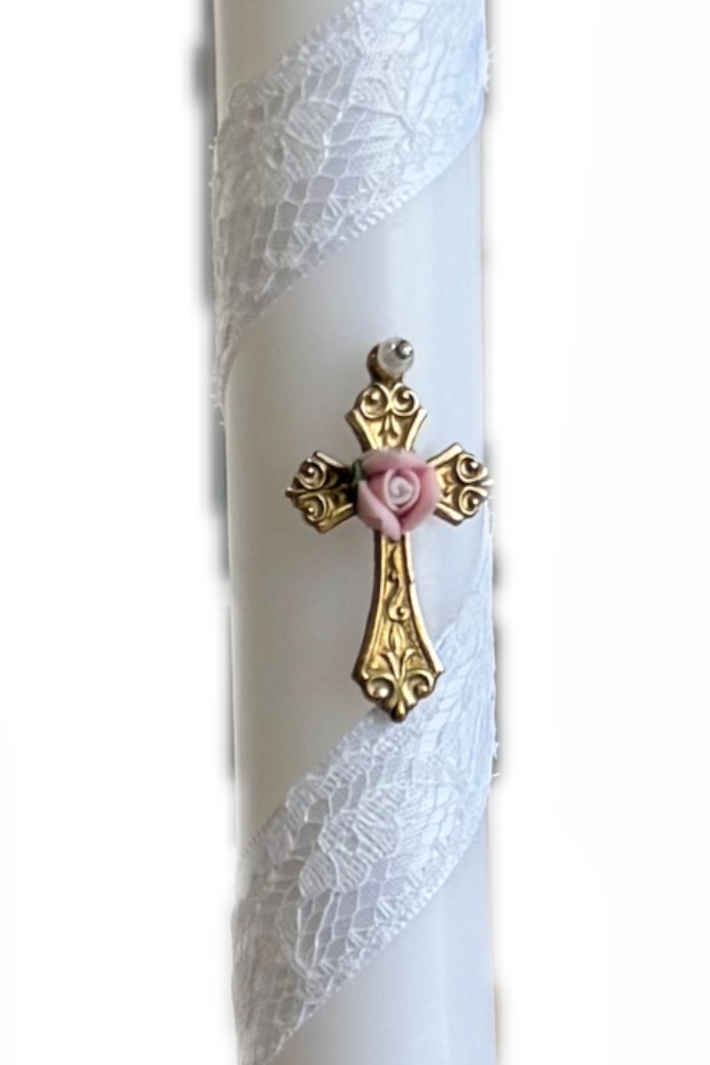 Pink "My Baptism" Candle