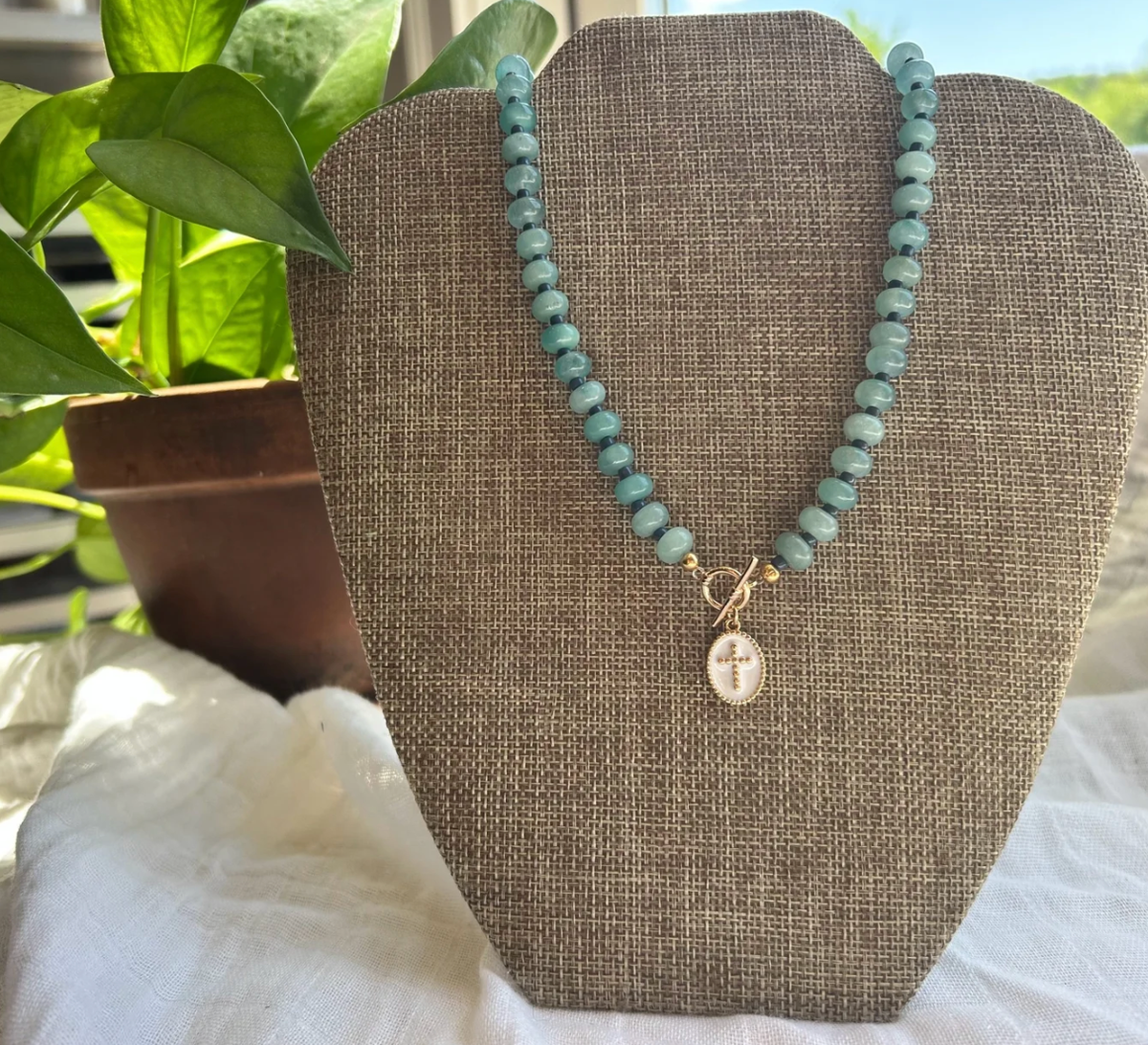 The Cornerstone Necklace: Blush, Emerald, Rose, Teal