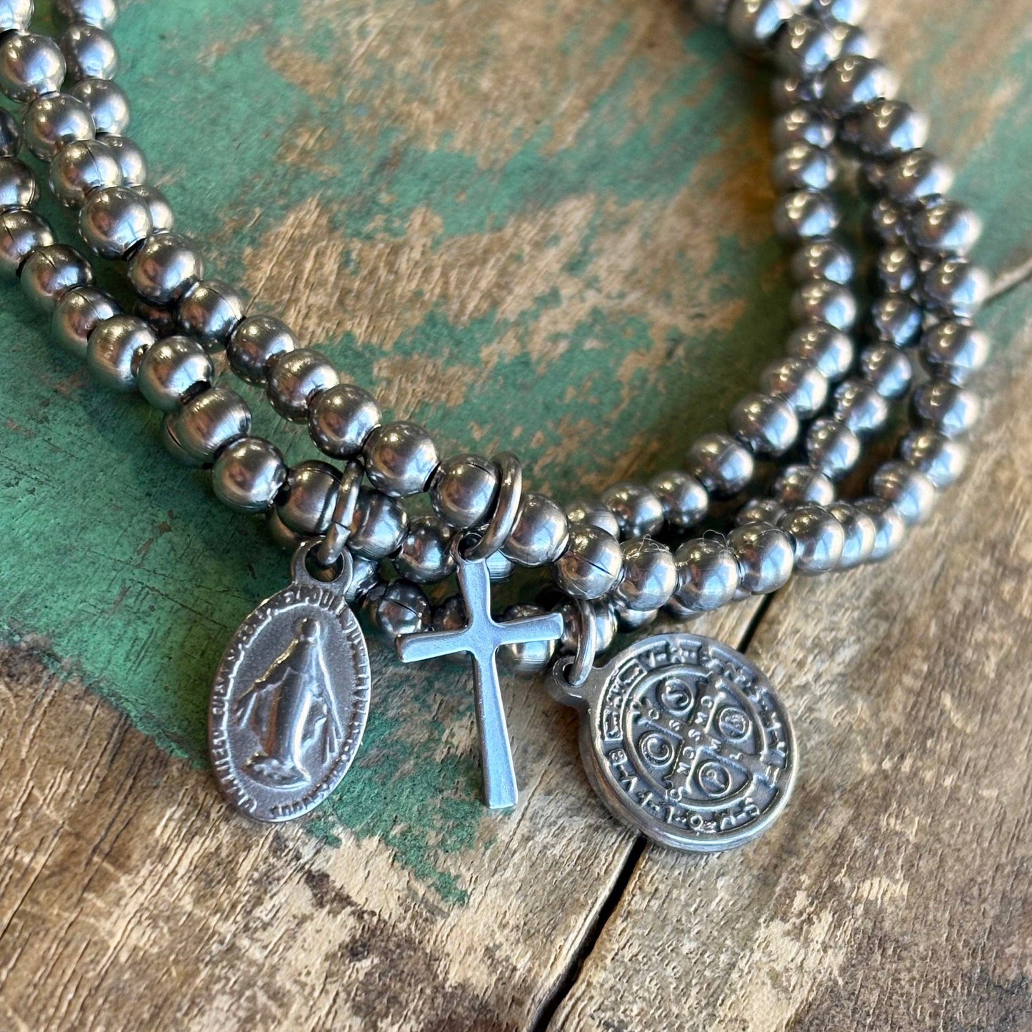 Stainless Steel Devotional Bracelet Stack