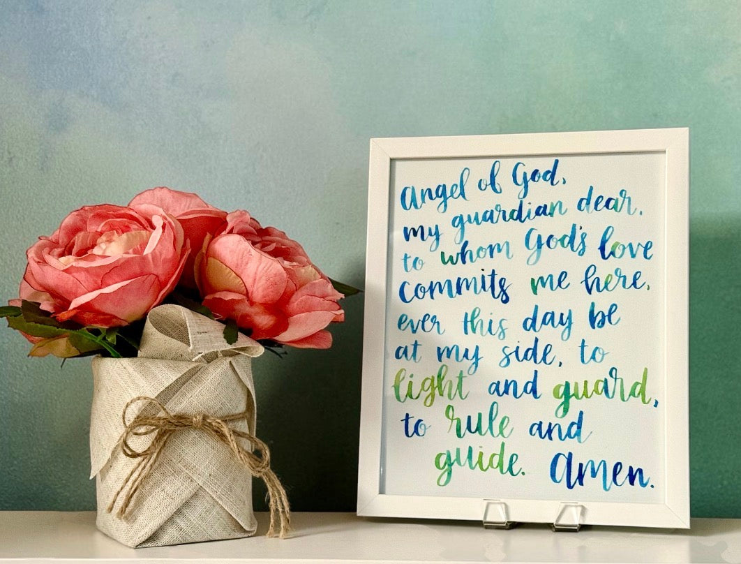 Angel of God Watercolor Print (8X10)