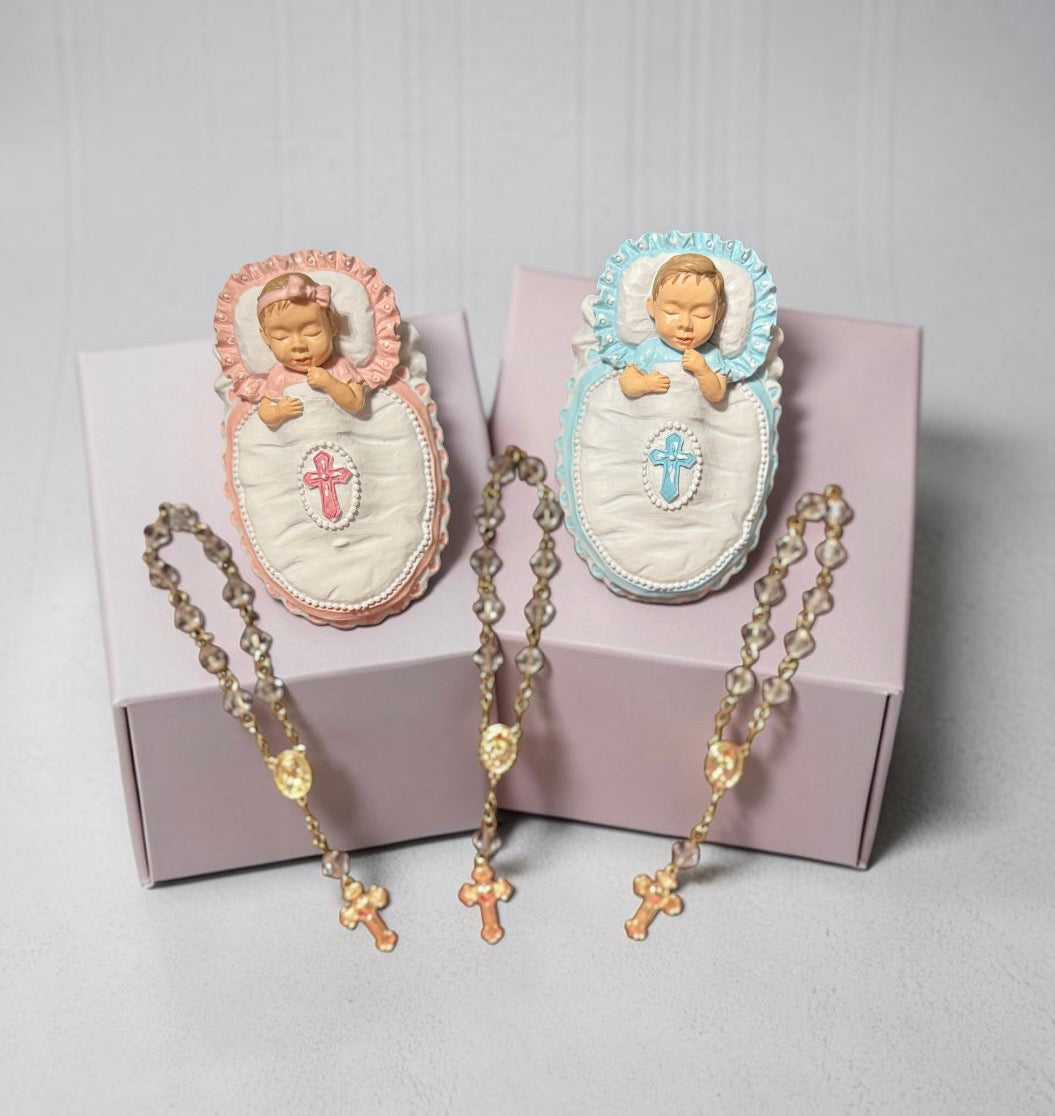 Baby Rosary with Keepsake Holder (Boy and Girl)