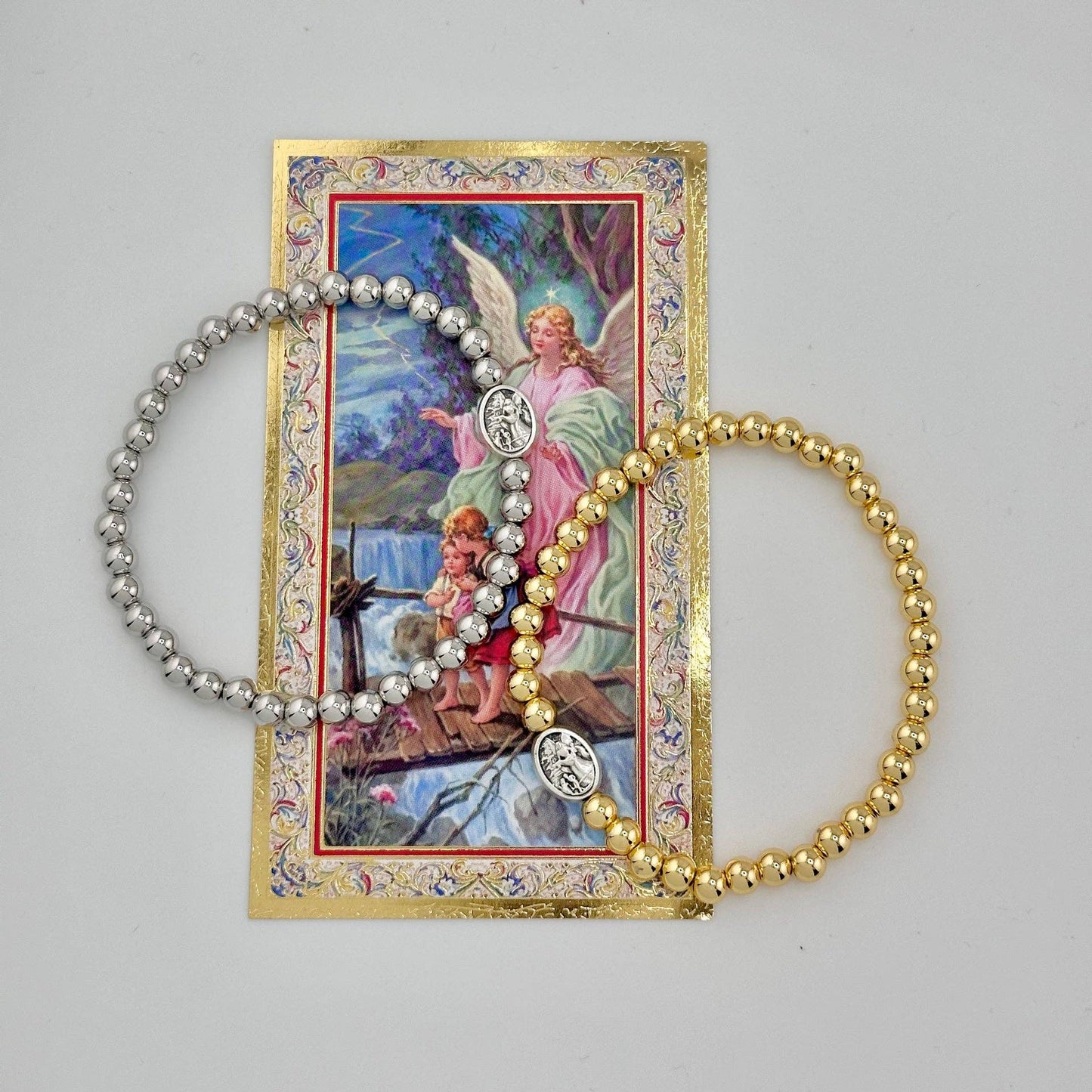Subliminal Guardian Angel Bracelet: Gold and Silver