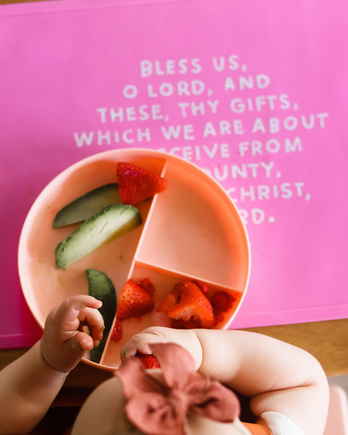 Meal Blessing Silicone Placemat: Bubblegum Pink