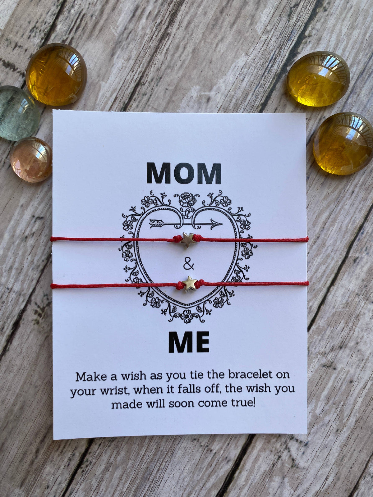Mom and Me, Friendship Wish Bracelet: HOT PINK