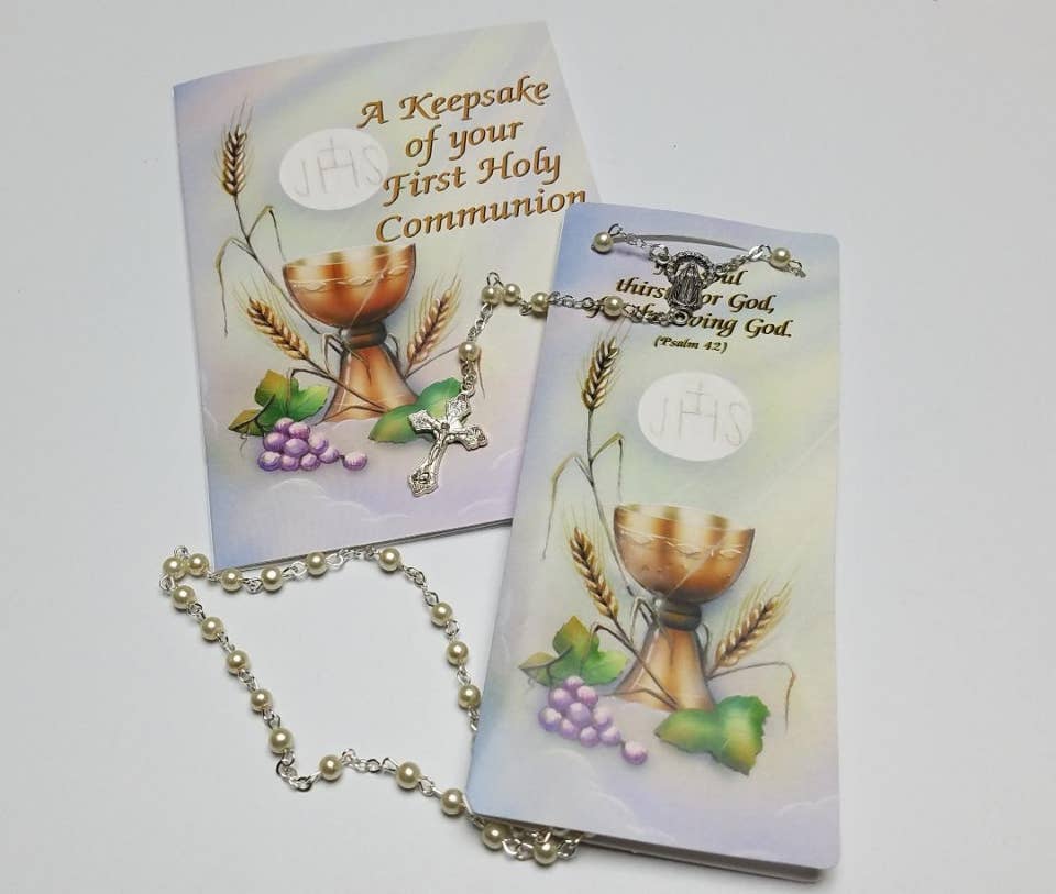 First Communion Rosary Set - Girl