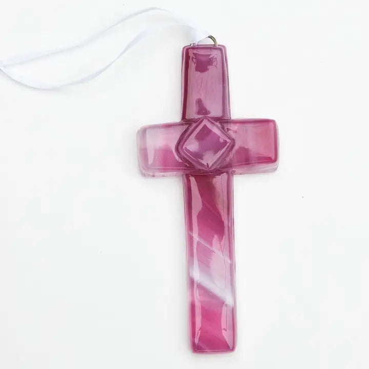 Mom Gift USA Handmade Glass Cross