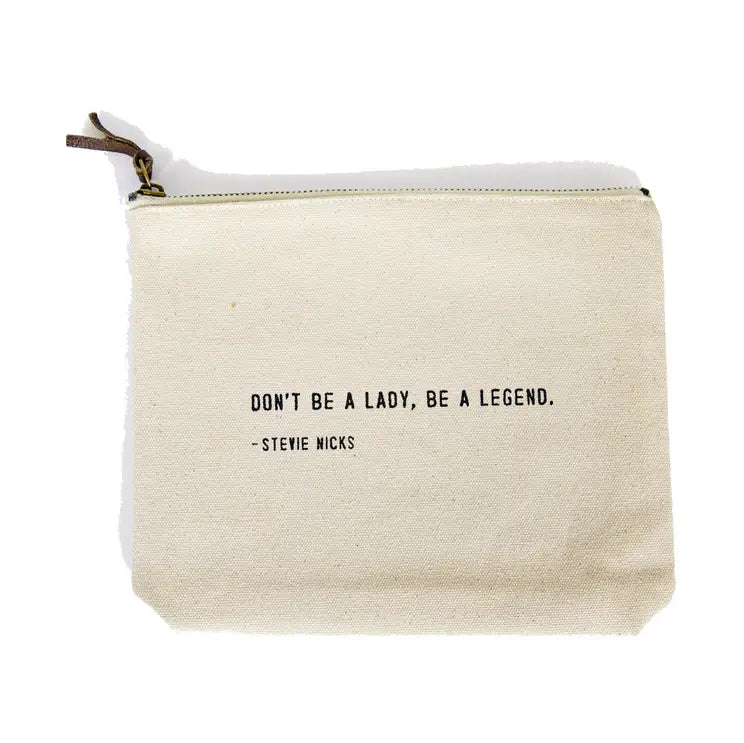 Be A Legend (Stevie Nicks) Canvas Zip Bag