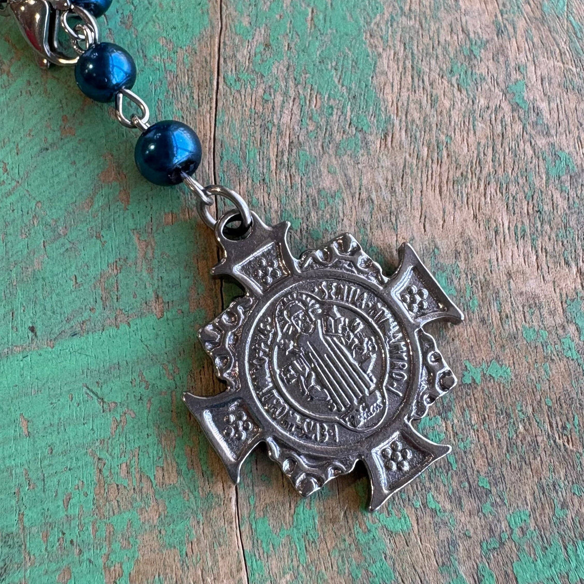 St Benedict Car, Purse or Door Blessing: Red or Blue