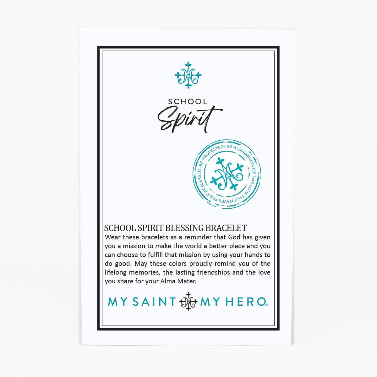School Spirit Blessing Bracelets: Navy/Red/Silver