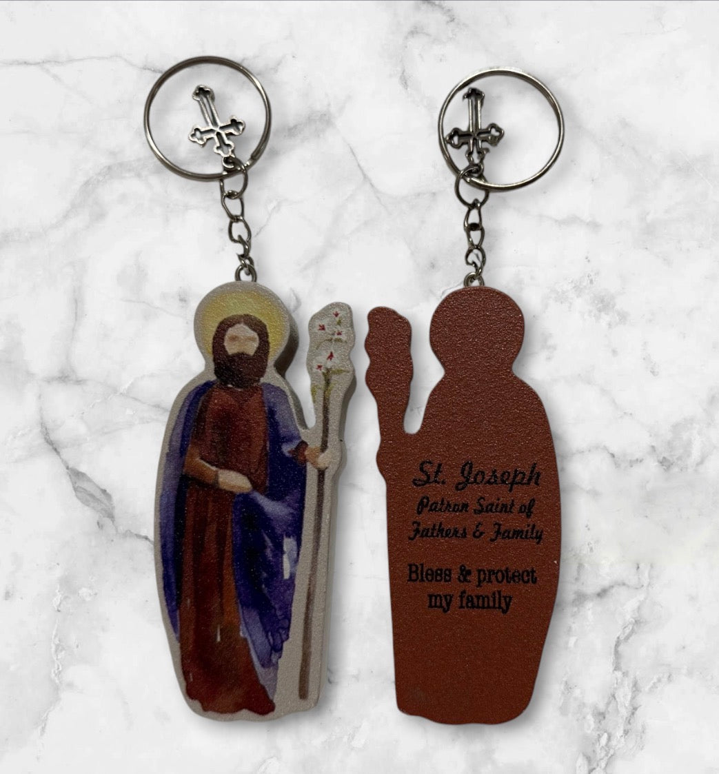 St Keychains (St. Micheal, St. Anthony, St. Joseph, Mary. St. John and St, Christopher)