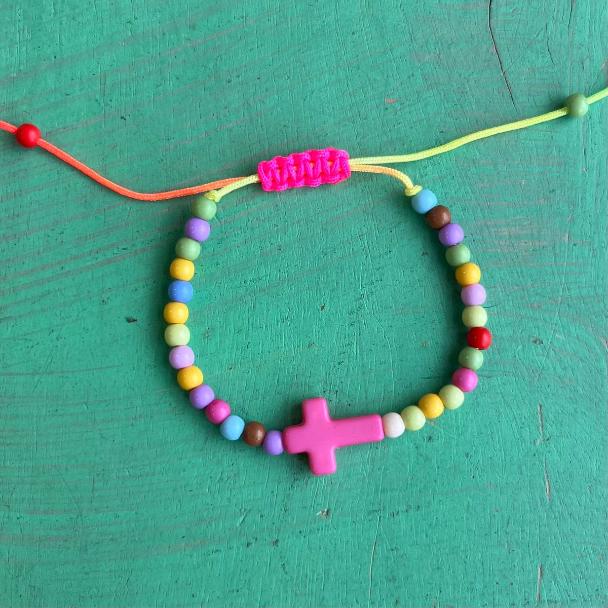 Girl's Colorful Side Cross Bracelets