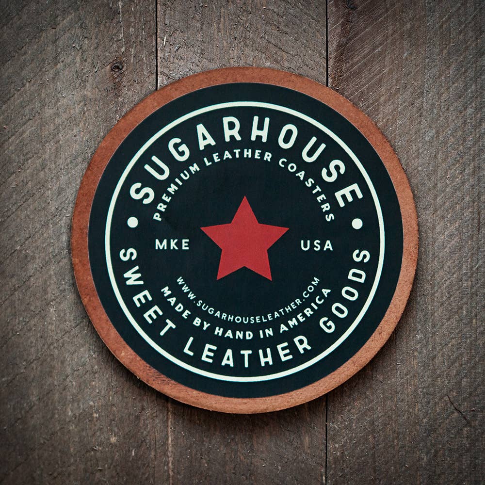 Gulf Coaster Leather Coaster