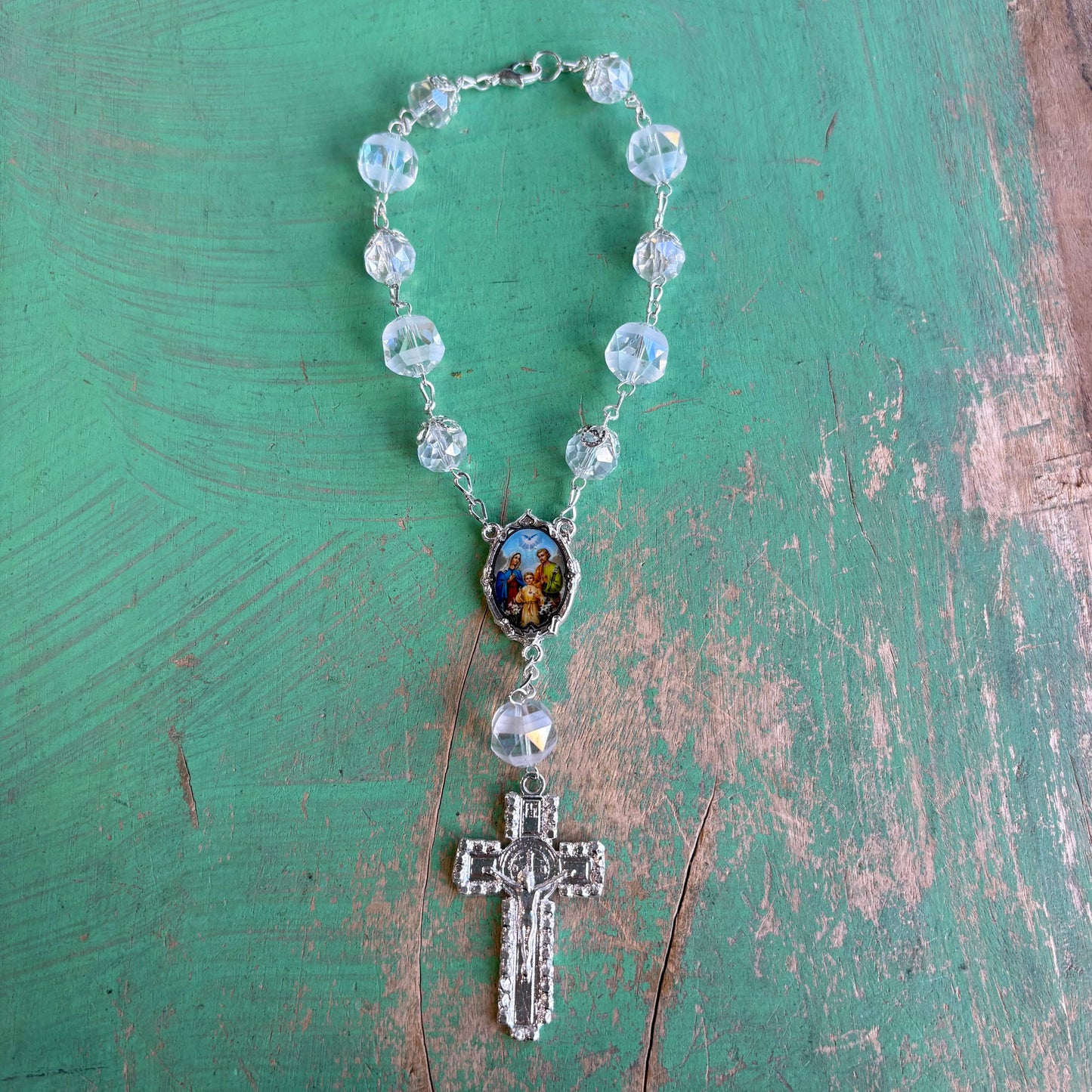 Crystal Car Decade Rosary: Holy Family or OLG