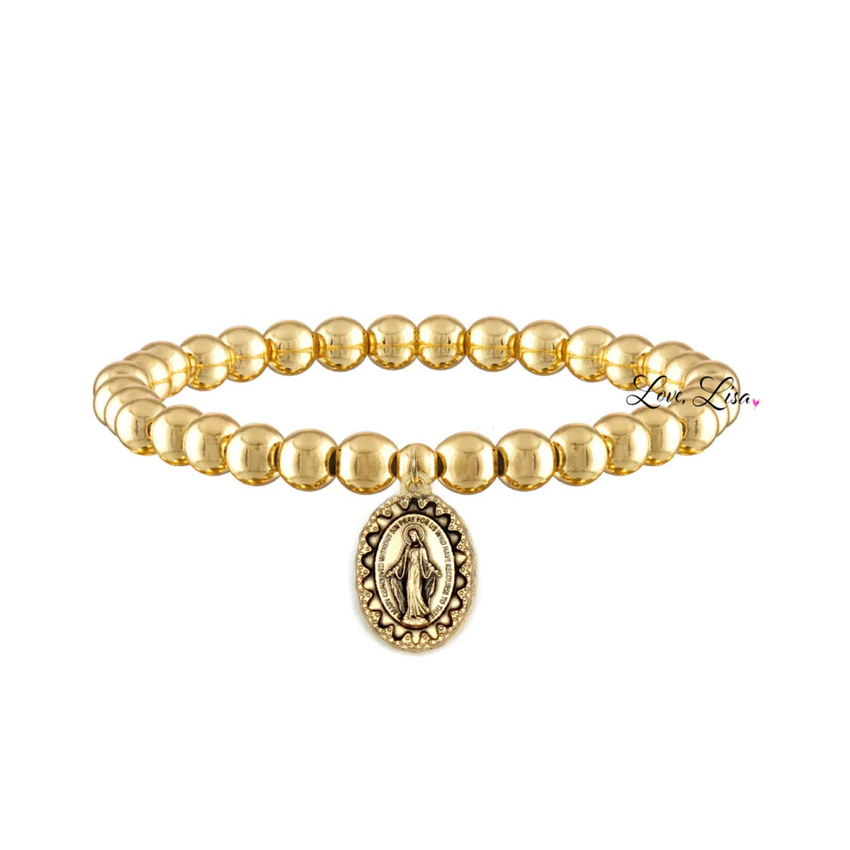 Beautiful Blessed Miraculous Beaded Bracelet: Silver