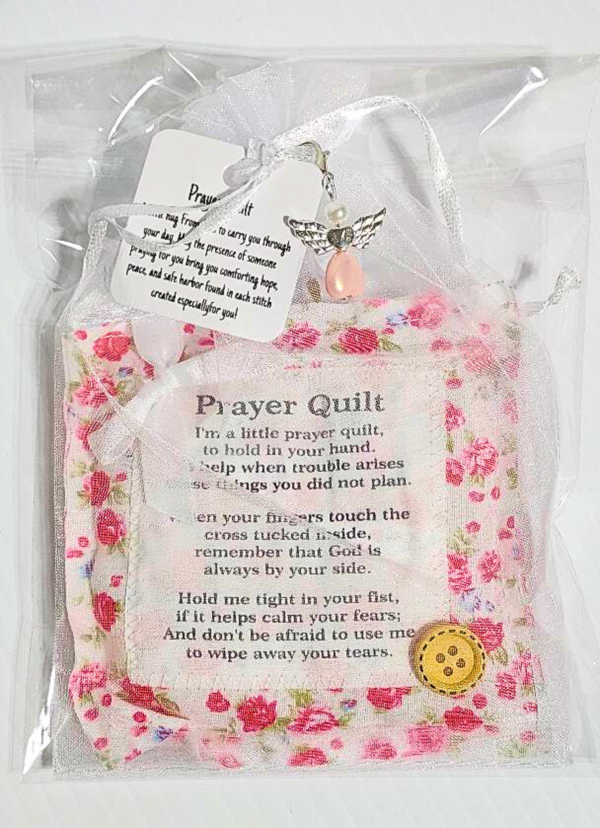Pink Floral Mini Prayer Quilt