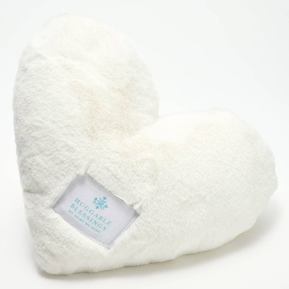 Huggable Weighted Prayer Pillow: White Heart