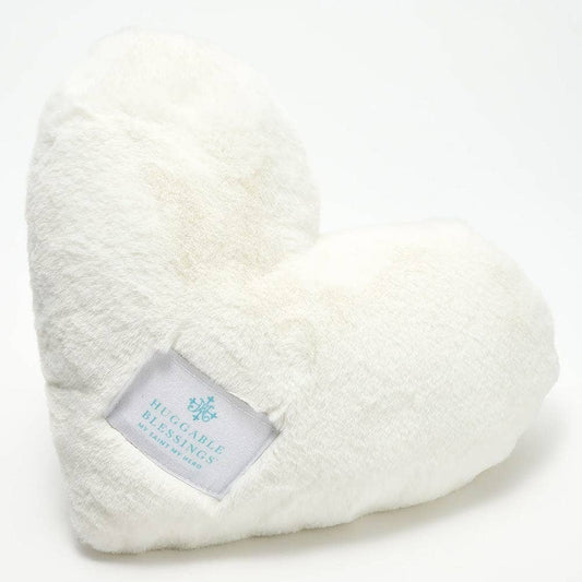 Huggable Weighted Prayer Pillow: White Heart