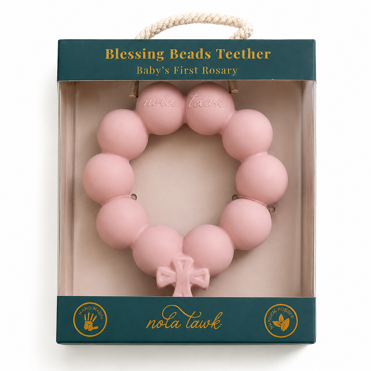 Blessing Beads Teether (Pink, White, Blue)