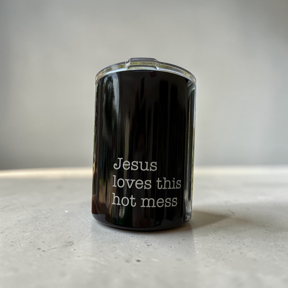 Stainless Steel Tumbler - Jesus Loves This Hot Mess