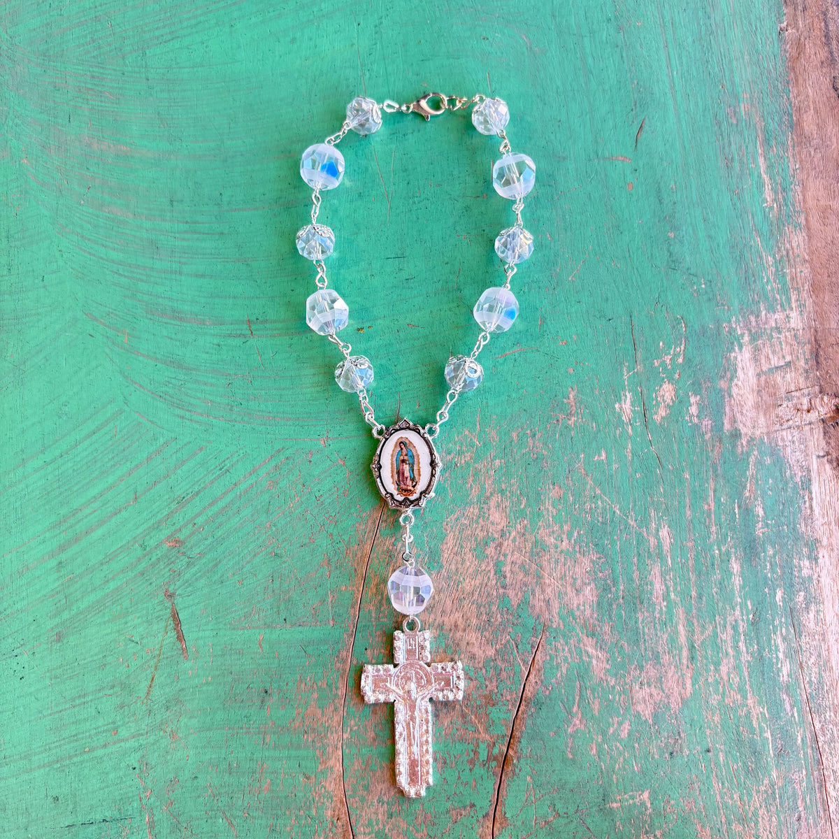 Crystal Car Decade Rosary: Holy Family or OLG