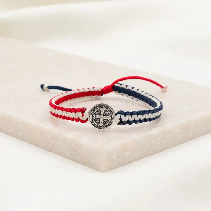 Pope Leo XIV Unity Woven Bracelet (Silver)