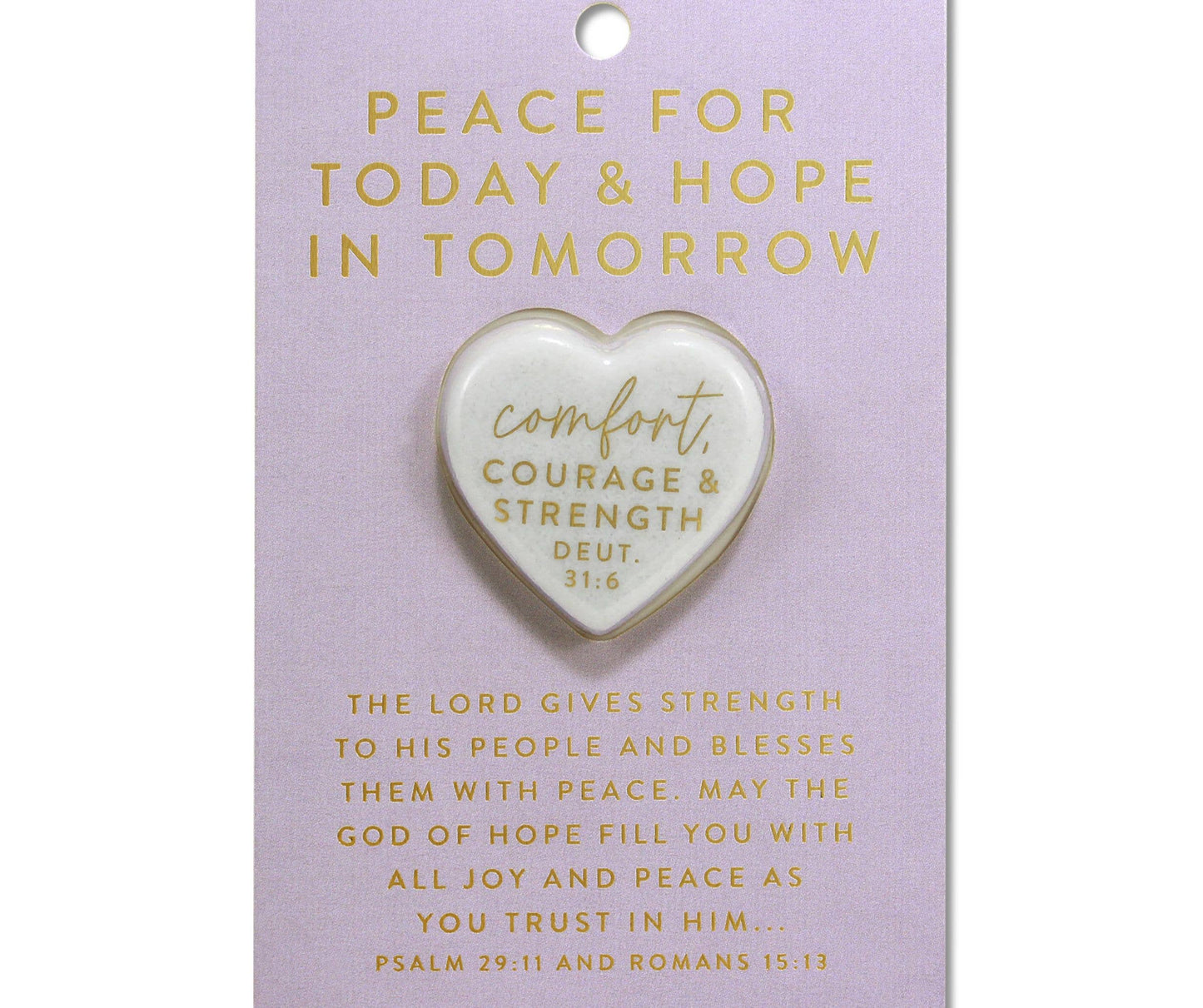 LCP Heart Stone Card Peace For Today