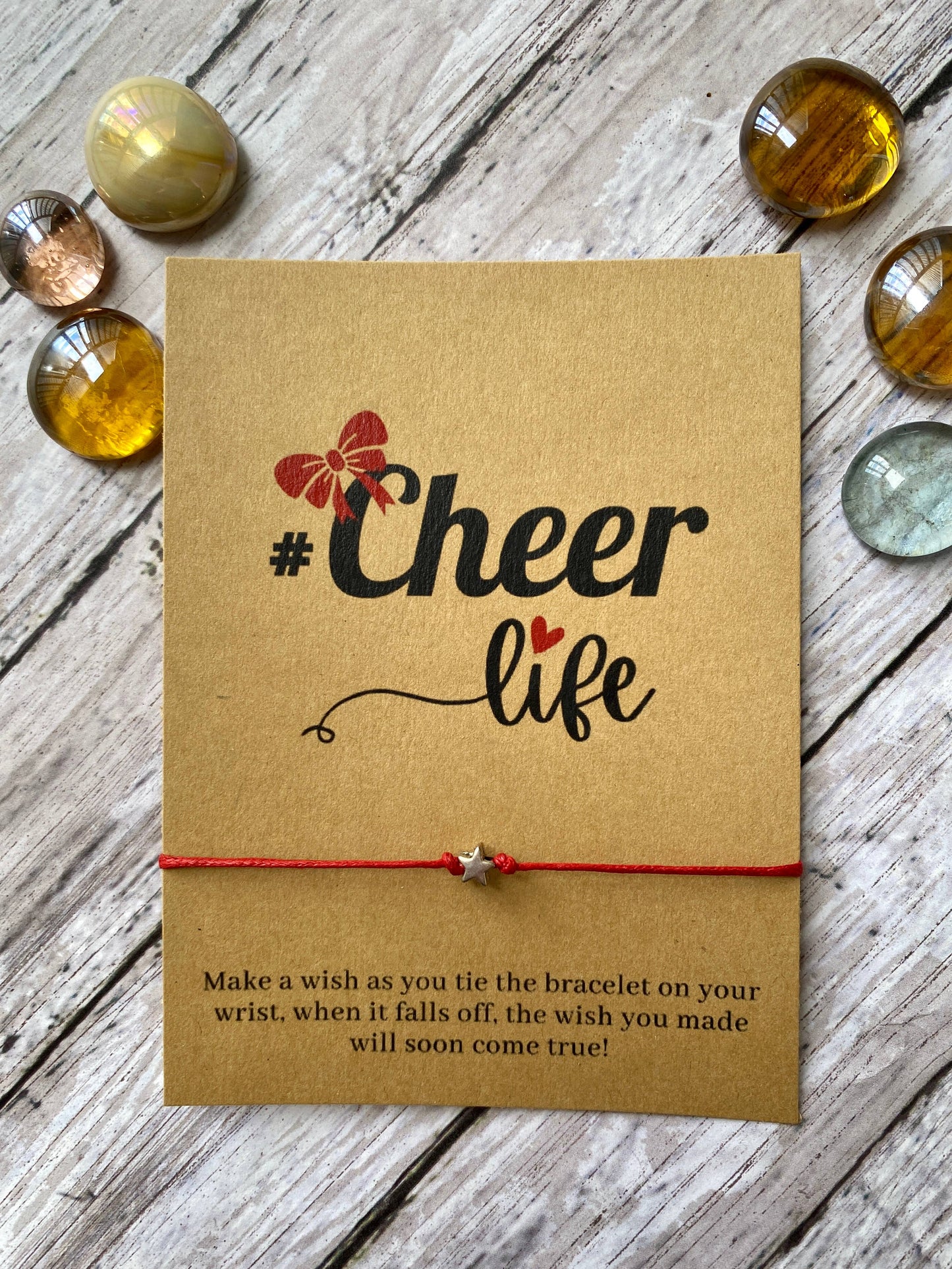 Cheer Life, Cheer Wish Bracelet: Red