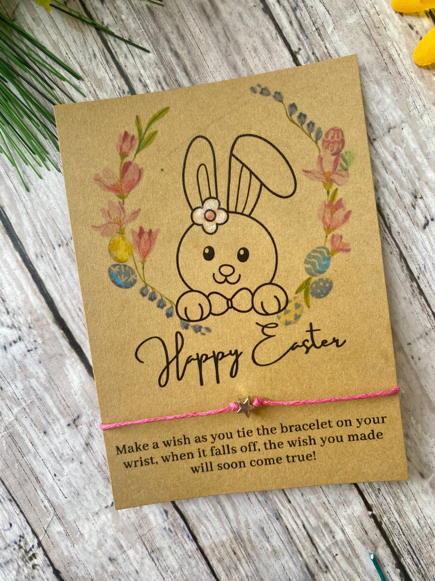 Happy Easter Wish Bracelet: Purple