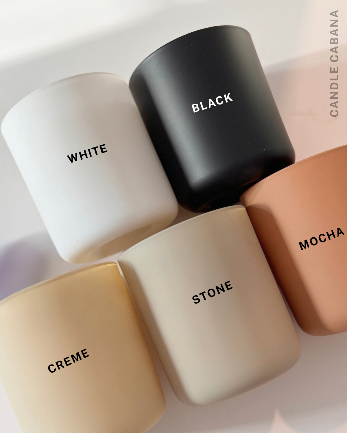 12 oz Soy Candle – Best Sellers Assortment | Private Label: Candle Only / White Sage + Citrus / Matte Black