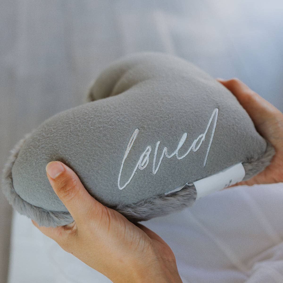 Huggable Weighted Prayer Pillow: Gray Cross