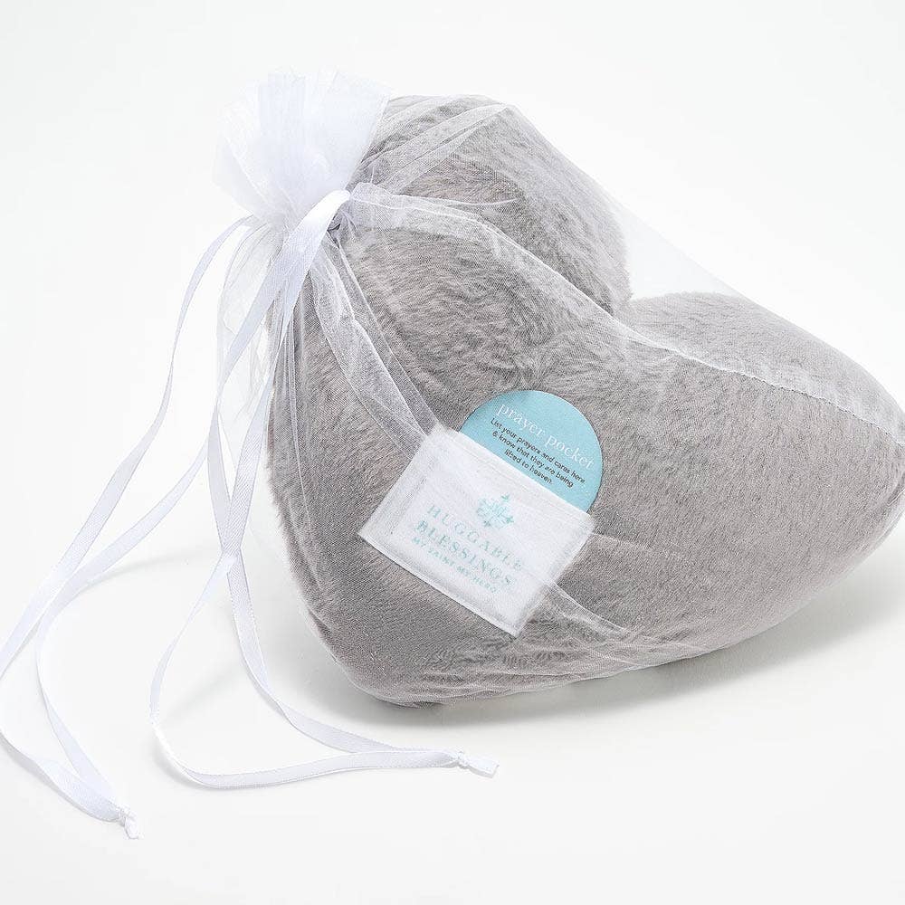 Huggable Weighted Prayer Pillow: Gray Cross