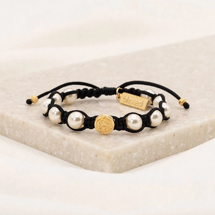 Divine Blessings Bracelet (Black/Gold)