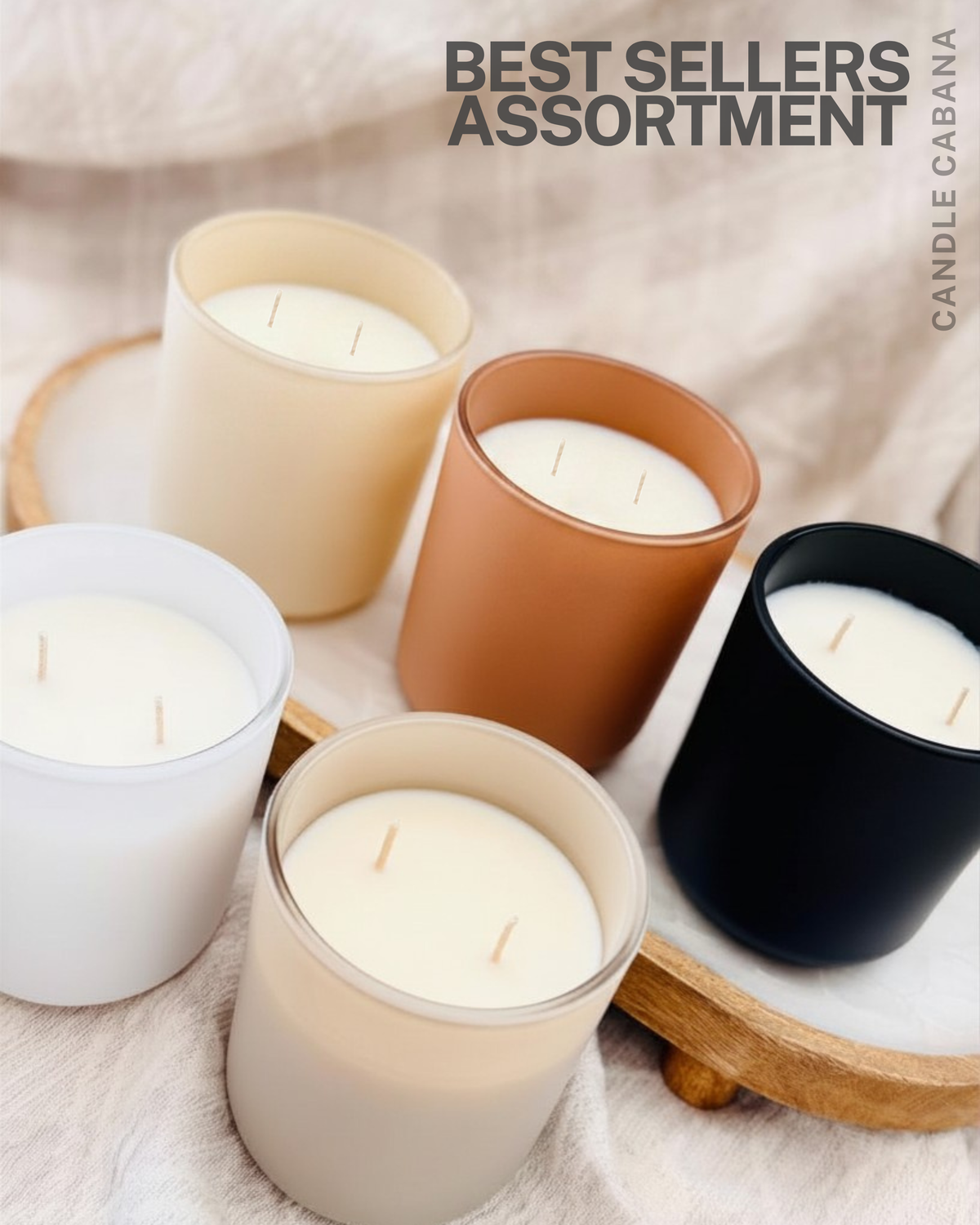 12 oz Soy Candle – Best Sellers Assortment | Private Label: Candle Only / White Sage + Citrus / Matte Black