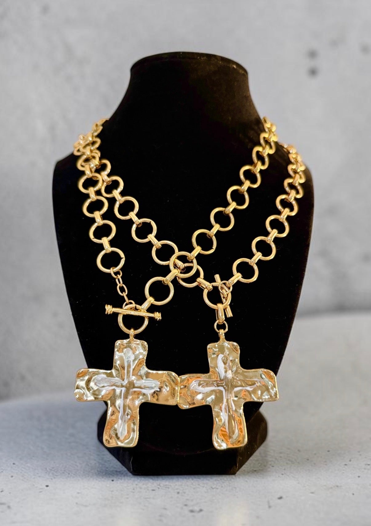 Hand Painted Cross Necklace