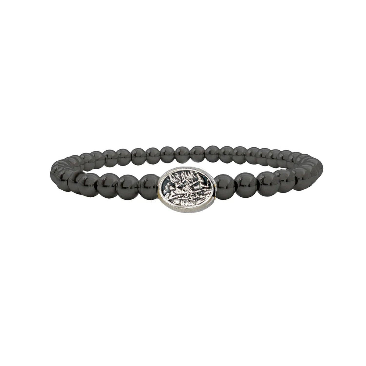 Subliminal Saint Michael The Archangel Stretch Bracelet: Silver or Gold