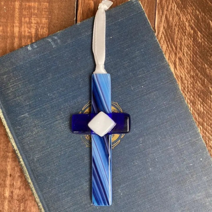 Confirmation Gift Cross For Boy: USA Handmade Glass