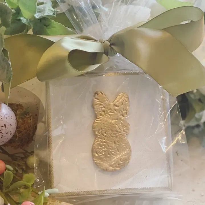 Gold Gilded Peeps Easter Bunny Canvas