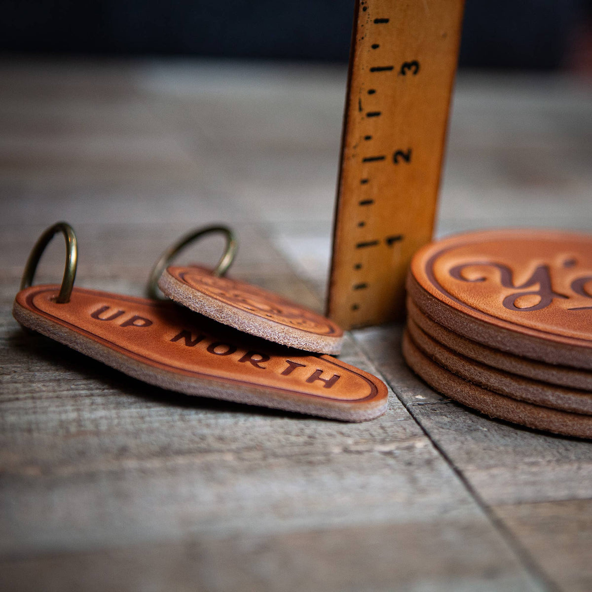 Gulf Coaster Leather Coaster