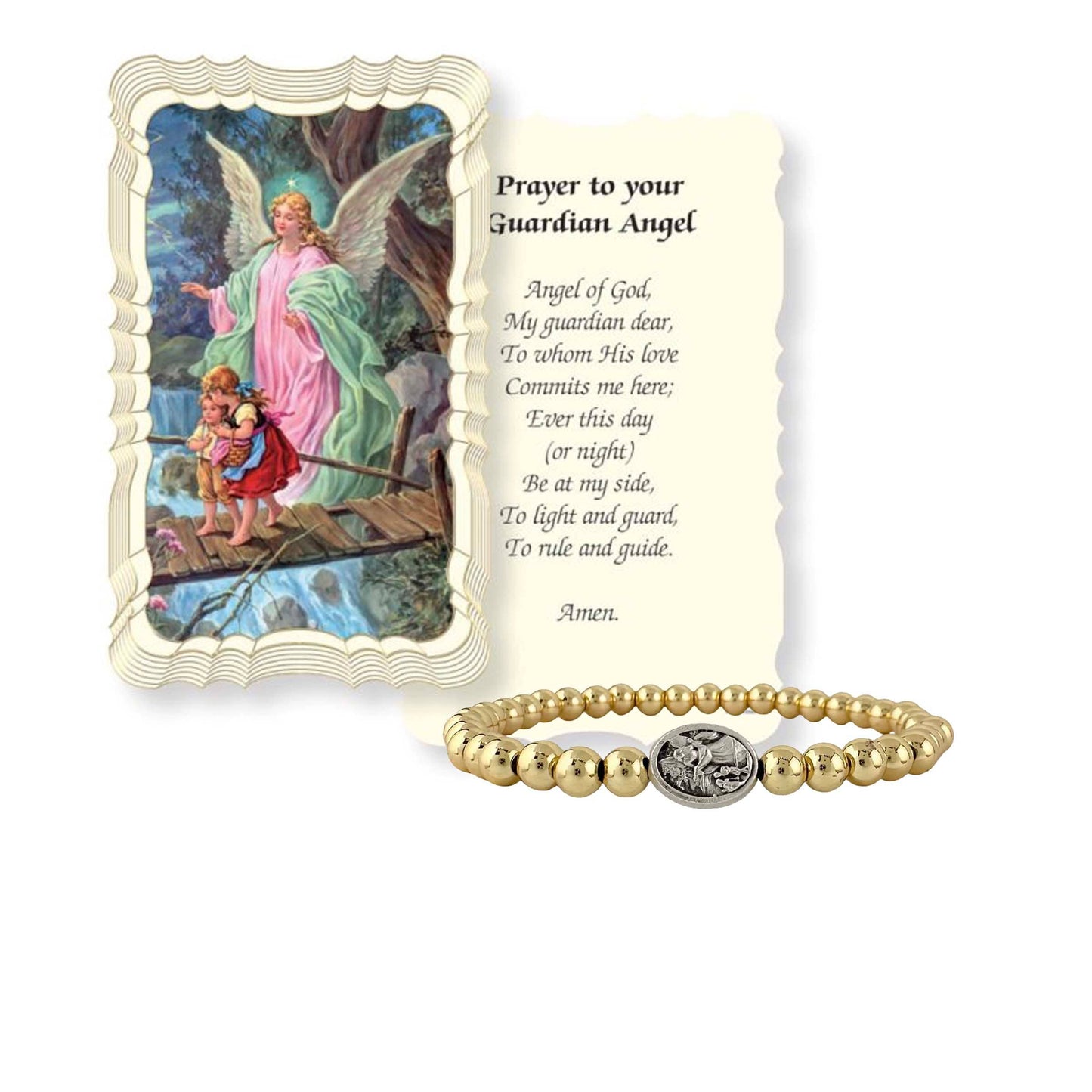 Subliminal Guardian Angel Bracelet: Gold and Silver