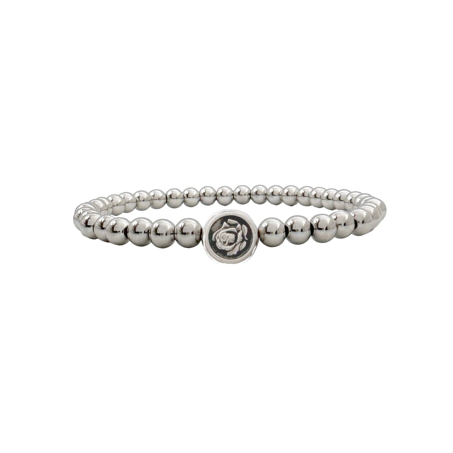 Subliminal Saint Therese Little Flower Beaded Bracelet: Gold or Silver