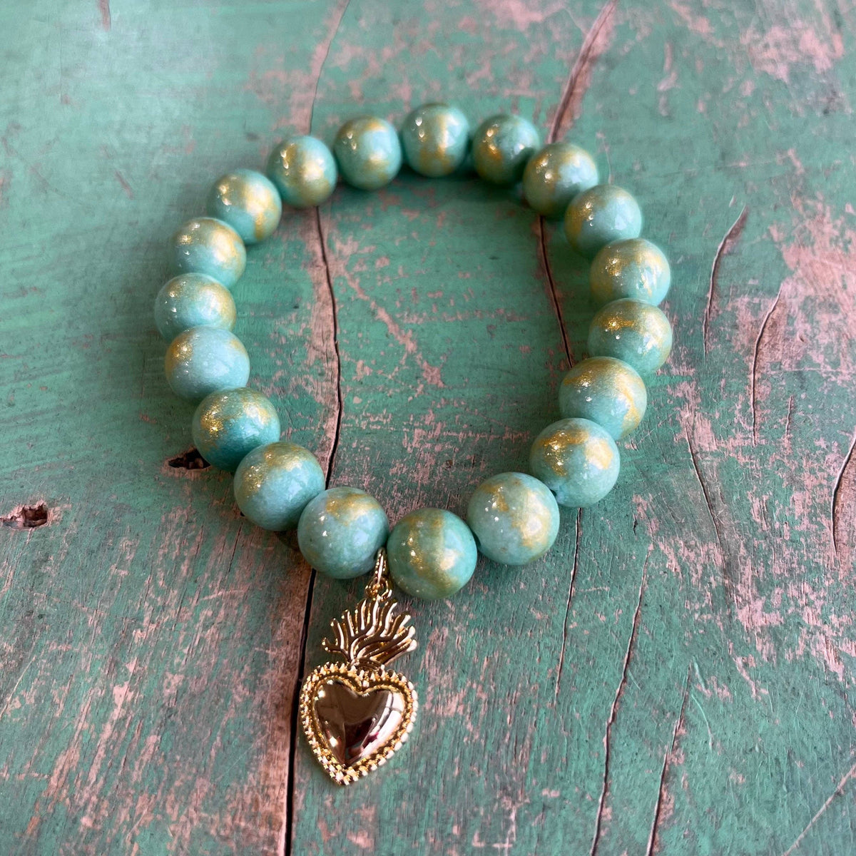Royal Sacred Heart Bracelet: Red