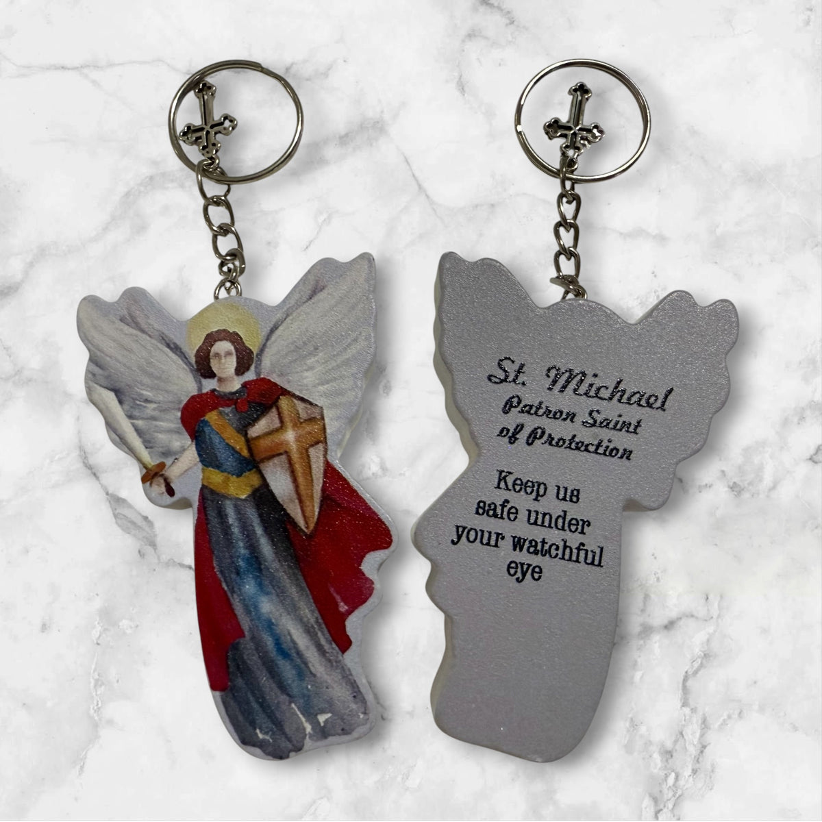 St Keychains (St. Micheal, St. Anthony, St. Joseph, Mary. St. John and St, Christopher)