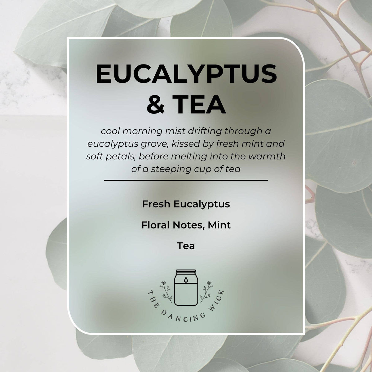 Never Forget the Difference You Make – Gift Candle : Mini 4 oz candle / Eucalyptus & Tea