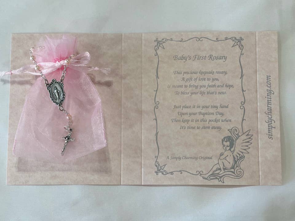 Keepsake Baby'S First Rosary Gift Boxed: White