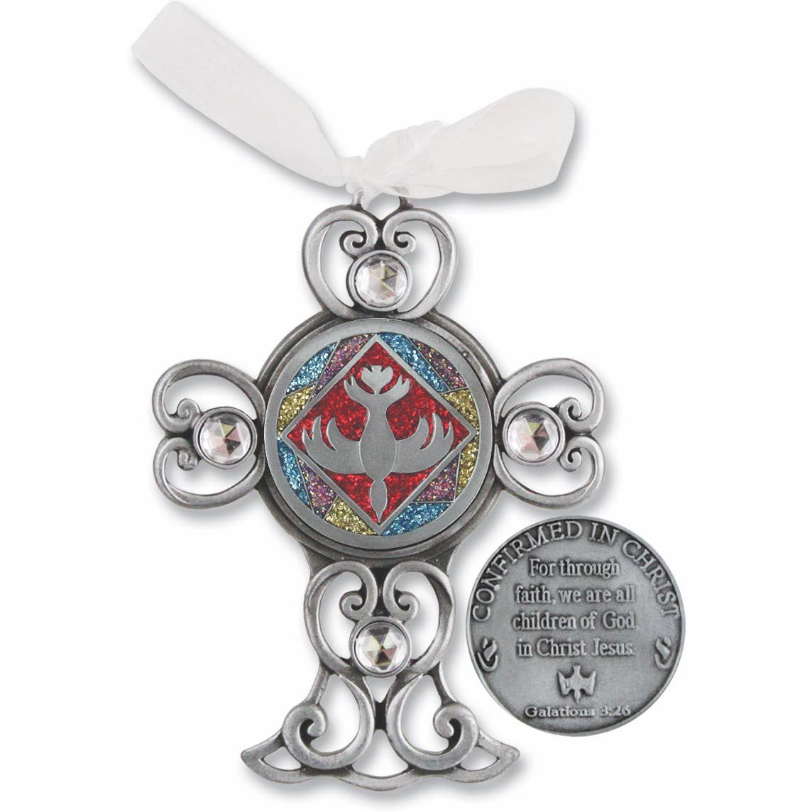 Confirmation Cross on Ribbon