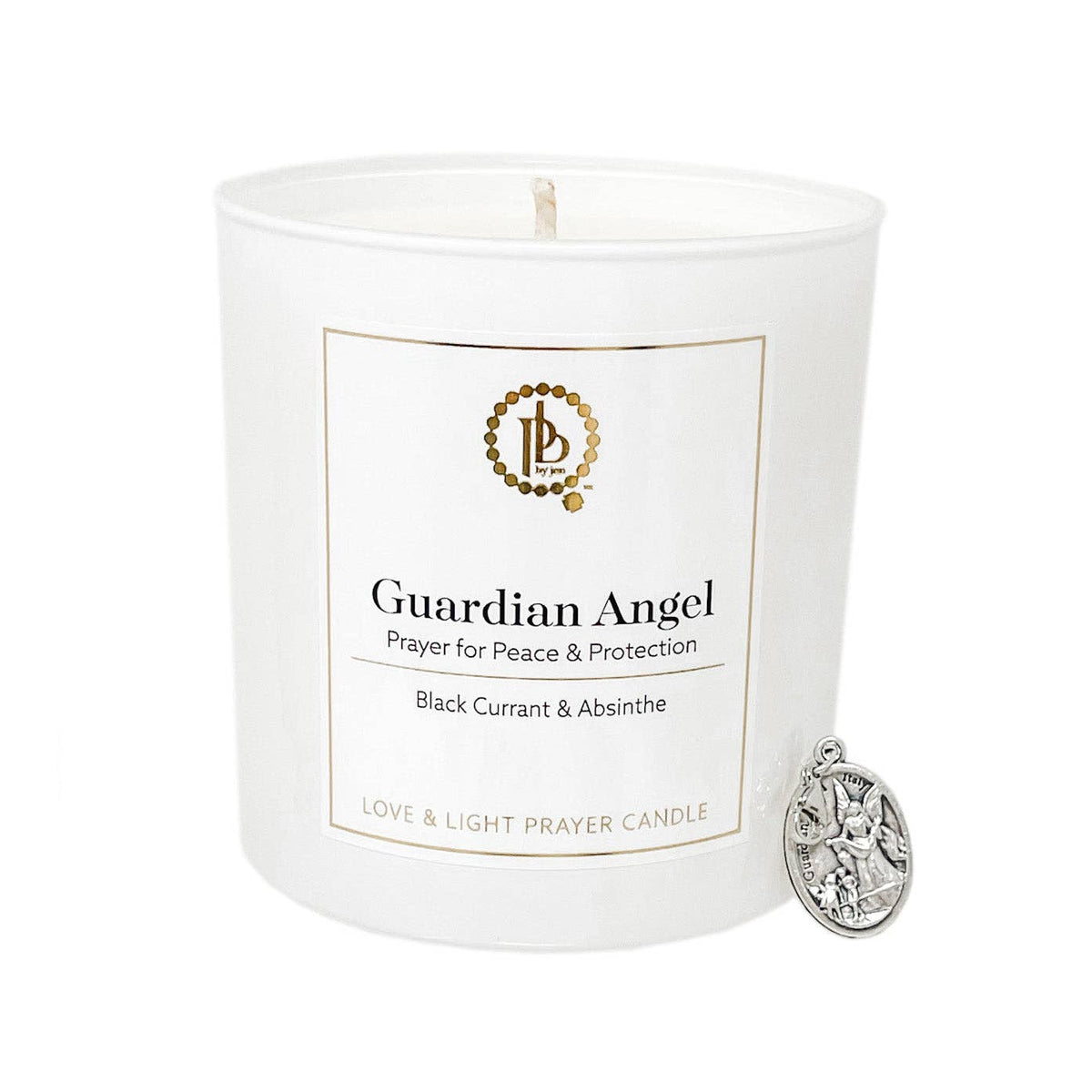 Love & Light Prayer Candle- Guardian Angel: Black Currant & Absinthe