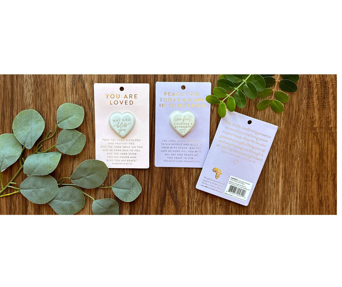 LCP Heart Stone Card Peace For Today