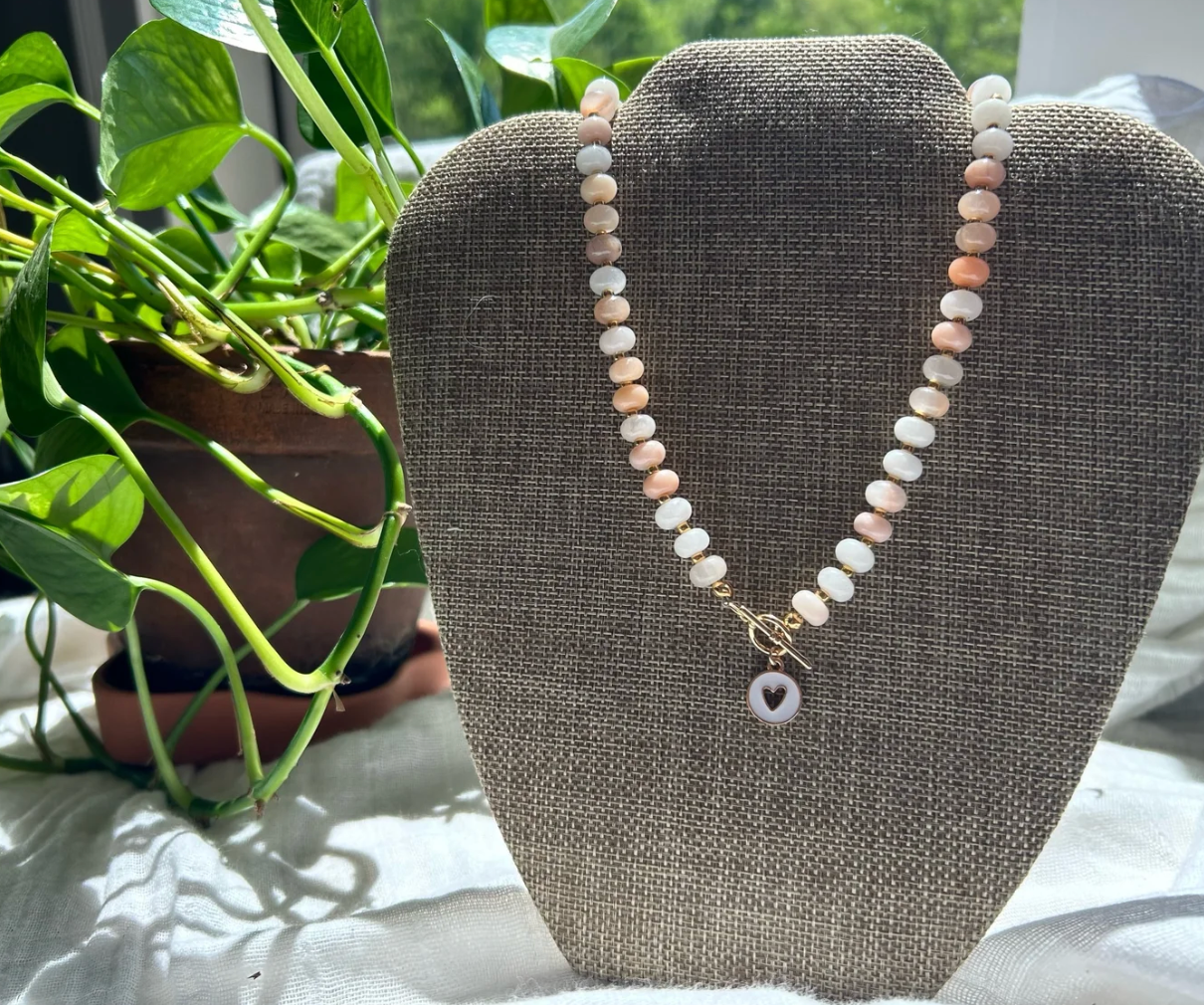The Cornerstone Necklace: Blush, Emerald, Rose, Teal