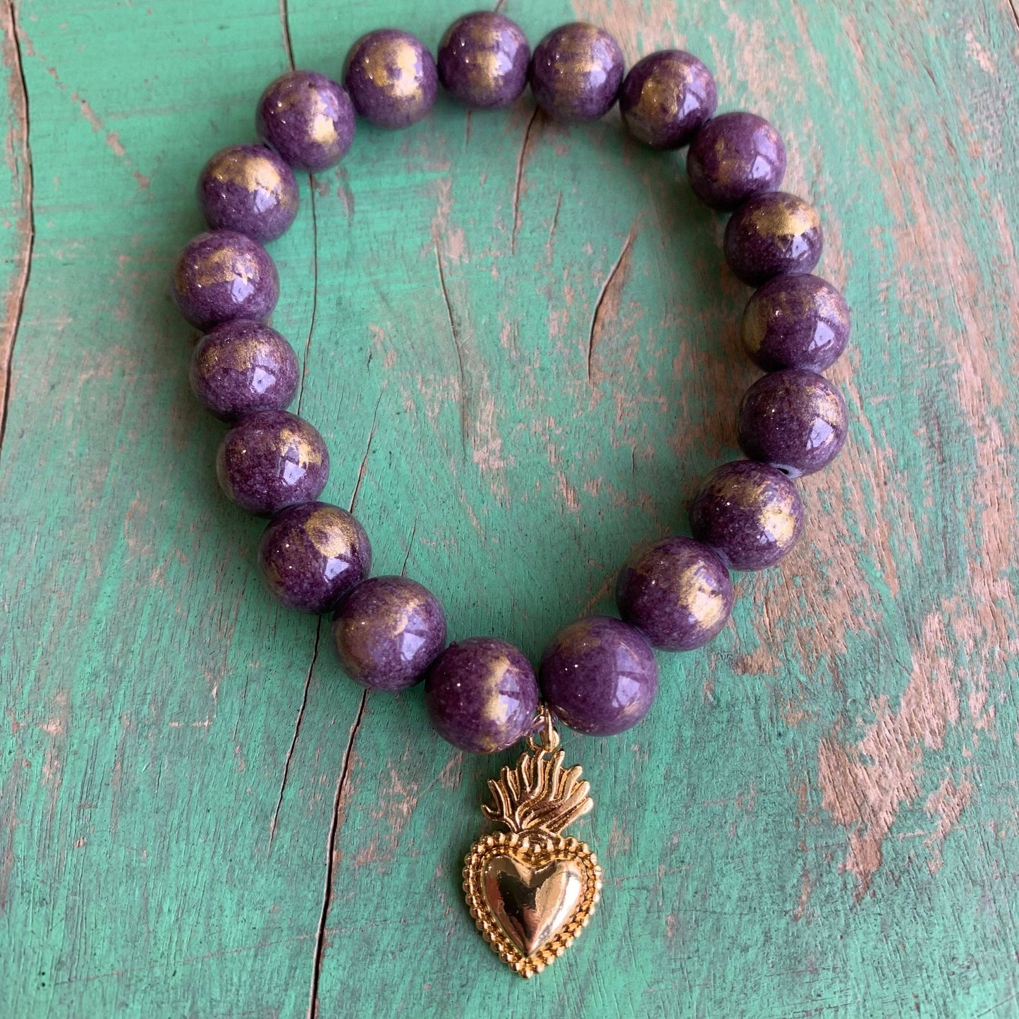 Royal Sacred Heart Bracelet: Red