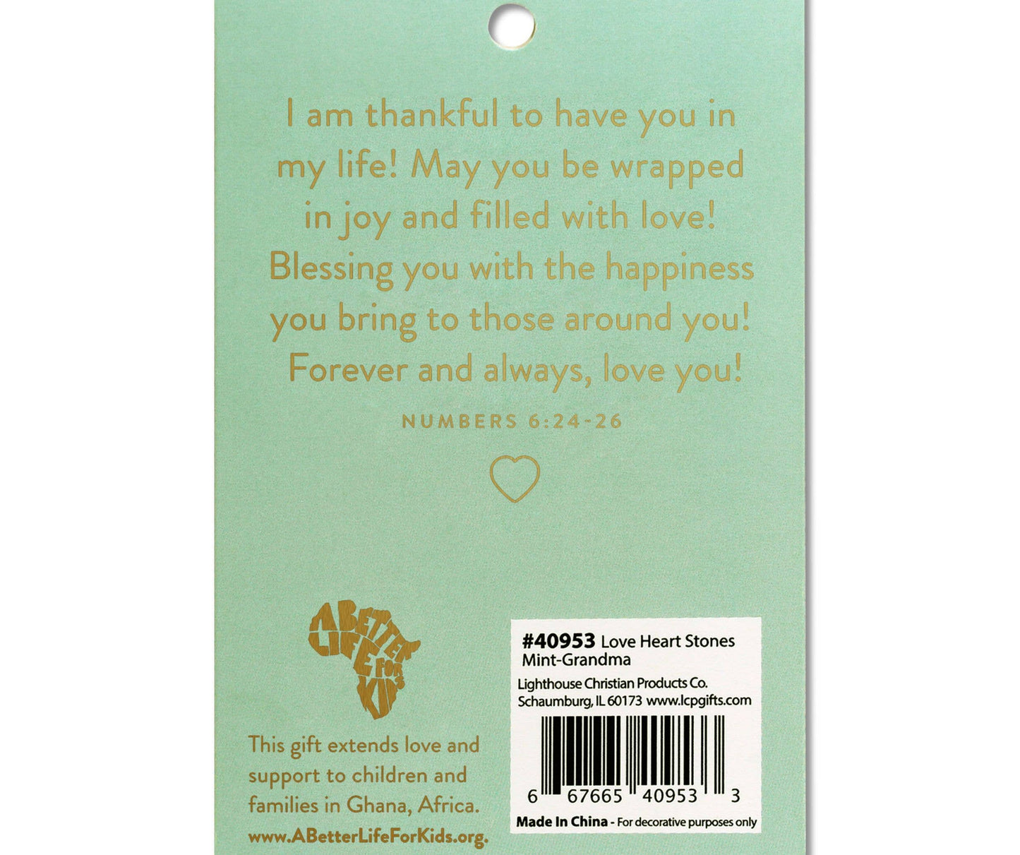 LCP Heart Stone Card I Love You Grandma